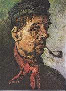 Vincent Van Gogh Head of a peasant with a clay-pipe china oil painting artist